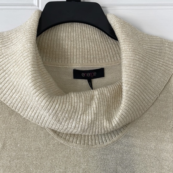 Energie Juniors' Metallic Cowl-Neck Long Sweater, Gold, Small - Picture 2 of 5